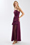 Flared Maxi Dress with Bow and Tulle Detail - 2