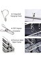 Clothes Drying Rack with 40 Clips,Stainless Steel Laundry Drying Rack Folding Sock Hanger,Wind-Proof - 2