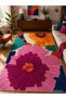 Eta Floral Patterned Woven Base Decorative Carpet Eta4198 - 2
