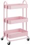 Amazon Basics 3-Tier Rolling Kitchen Cart - Charcoal Gray