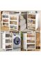 Plastic Storage Bins with Lids, Stackable Storage Containers with Wheels, Folding Storage Bo - 5