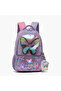 Butterfly Print Backpack for Girls 5-8 Years with Detachable Pouch - 16 inches - 3