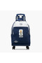Printed Trolley Backpack for Kids Retractable Handle