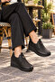 Women's Genuine Leather Wedge Heel Black Orthopedic Casual Shoes Vs211522 - 2