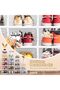 Easy Assembly Transparent Door Shoe Storage Boxes (8 Pcs) - Stackable Sneaker Organizer, Space-Savin - 7