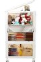 Plastic Storage Bins with Lids, Stackable Storage Containers with Wheels, Folding Storage Bo