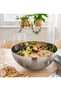 Stainless Steel 36 cm Large Serving Bowl Round Mixing Bowl Container Salad Presentation Bowl - 4