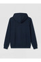 Navy Blue Hooded Men's Zippered Sweatshirt - 6
