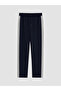 Navy Blue Regular Fit Men's Sweatpants with Side Stripes - 5