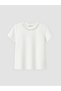 White Crew Neck Beaded Embroidered Blouse - 5