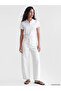 White Polo Neck Pique Women's T-Shirt - 2