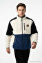 Men's Plush Jacket Sherpa Stand Collar Zippered Reversible Coat Pocketed Color Block Casual Winter Fleece ml Hipsy-Cb 6Hs25 - 3