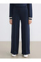 Navy Blue Elastic Waist Soft Touch Women's Sweatpants - 2