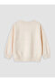 Ecru Floral Girls' 2-Piece Sweatshirt - 3
