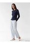 Navy Blue Crew Neck Women's Bodysuit - 2