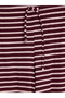 Brown Elastic Waist Striped Women's Pajama Bottoms - 6