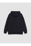 Navy Blue Hooded Oversize Women's Thick Zippered Sweatshirt - 7