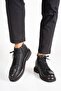 Genuine Leather Men's Boots Lace-Up Zippered Casual Winter Cold Resistant Poly Sole Inner Outer Genuine Calf Leather Black - 2