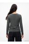Anthracite Crew Neck Women's Bodysuit - 4