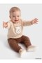 Beige Winnie the Pooh Embroidered Baby Boy Set