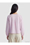 Pink Crew Neck Striped Tie-Back Blouse - 4