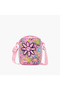 Floral Accent Lunch Bag for Girls 5-8 Years with Detachable Strap