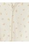 Ecru Hooded Floral Girls' Zippered Sweatshirt - 2