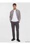 Gray Comfortable Fit Shirt Collar Men's Shirt - 2