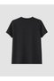 Black Crew Neck Beaded Embroidered Blouse - 6