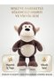 Cute Monkey Plush Dog Toy - Biting Toy with Rustling and Squeaking Sounds 30 cm - 3