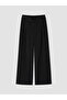 Black Wide-Legged Girls' Sweatpants with Elastic Waist