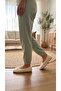Women's Beige Sherpa Furry Bowknot Casual Ballerinas 1 cm Byndsharp01 - 3