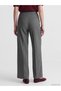 Gray Zippered Women's Fabric Trousers - 4