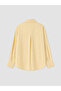 Yellow Striped Oversize Modal Blend Women's Shirt - 6