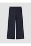 Navy Blue Wide Leg Girls' Sweatpants - 3