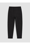 Black Women's Thick Sweatpants with Elastic Waist - 7