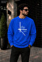 Men's Life Is Short Saat Mimarisi Graphic Printed Crew Neck Casual Regular Fit Sweatshirt