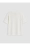 White Boxy Fit Thick Fabric T-Shirt /05 - 4