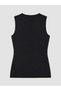 Black Crew Neck Women's Knitwear Vest - 4