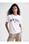 White New York Printed 100% Cotton Women's T-Shirt