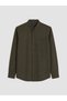 Khaki Regular Fit Dobby Men's Shirt - 4