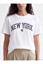 White New York Printed 100% Cotton Women's T-Shirt - 3