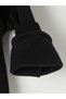 Black Crew Neck Girl's Thick Sweatshirt - 3