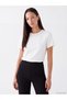 White Crew Neck Beaded Embroidered Blouse