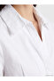 White Pleated Peplum Women's Shirt - 3