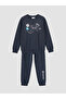 Navy Blue Playstation Printed Boys' Tracksuit Set - 2