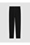 Black Slim Fit Women's Ribbed Trousers - 7