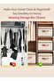 2-Packs Clothes Drawer Organizer with Cover, Wardrobe Clothes Organizer,Foldable Storage B - 3