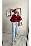 High Collar Zippered Bomber Jacket - 4