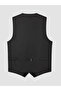Black Slim Fit Men's Classic Vest - 5